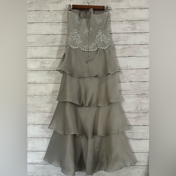 Rickie Freeman Teri Jon 100%Silk Dress Size 2 - Picture 5 of 12